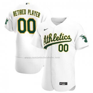 Camiseta Beisbol Hombre Oakland Athletics Pick A Player Retired Roster Primera Autentico Blanco