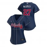 Camiseta Beisbol Mujer Atlanta Braves Fred Mcgriff Replica Alterno 2020 Azul
