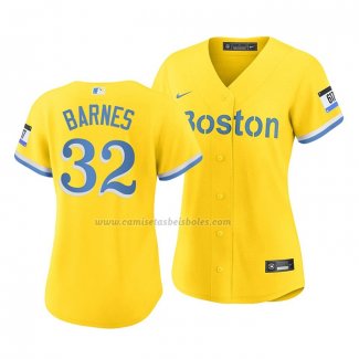 Camiseta Beisbol Mujer Boston Red Sox Matt Barnes 2021 City Connect Replica Oro