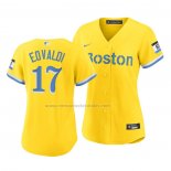 Camiseta Beisbol Mujer Boston Red Sox Nathan Eovaldi 2021 City Connect Replica Oro