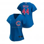 Camiseta Beisbol Mujer Chicago Cubs Anthony Rizzo Replica Alterno 2020 Azul