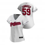 Camiseta Beisbol Mujer Cleveland Guardians Carlos Carrasco Replica Primera 2020 Blanco