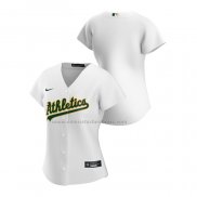 Camiseta Beisbol Mujer Oakland Athletics Replica Primera 2020 Blanco