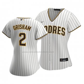 Camiseta Beisbol Mujer San Diego Padres Trent Grisham Replica Primera Blanco