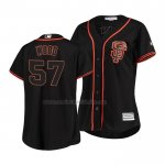 Camiseta Beisbol Mujer San Francisco Giants Alex Wood Cool Base Negro Camiseta Beisbol Mujer San Francisco Giants Alex Wood Cool Base Negro