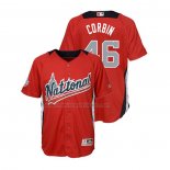 Camiseta Beisbol Nino All Star 2018 Patrick Corbin Primera Run Derby National League Rojo