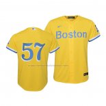 Camiseta Beisbol Nino Boston Red Sox Eduardo Rodriguez 2021 City Connect Replica Oro