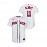 Camiseta Beisbol Nino Boston Red Sox Rafael Devers Replica Primera Blanco