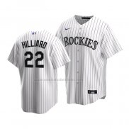 Camiseta Beisbol Nino Colorado Rockies Sam Hilliard Replica Primera 2020 Blanco