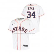 Camiseta Beisbol Nino Houston Astros Nolan Ryan Replica Primera Blanco