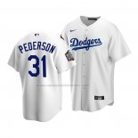 Camiseta Beisbol Nino Los Angeles Dodgers Joc Pederson Primera Replica 2020 Blanco