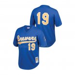 Camiseta Beisbol Nino Milwaukee Brewers Robin Yount Cooperstown Collection Mesh Batting Practice Azul