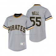 Camiseta Beisbol Nino Pittsburgh Pirates Josh Bell Cooperstown Collection Road Gris