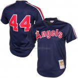 Camiseta Beisbol Hombre California Angels Reggie Jackson Mitchell & Ness Cooperstown Mesh Batting Practice Azul