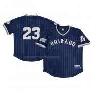 Camiseta Beisbol Hombre Chicago American Giants 23 Rings & Crwns Mesh Replica V-Neck Azul