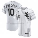 Camiseta Beisbol Hombre Chicago White Sox Yoan Moncada Primera Autentico Blanco Camiseta Beisbol Hombre Chicago White Sox Yoan Moncada Primera Autentico Blanco