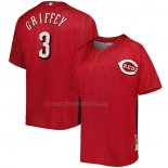 Camiseta Beisbol Hombre Cincinnati Reds Ken Griffey Jr. Mitchell & Ness Cooperstown Collection Mesh Batting Practice Rojo