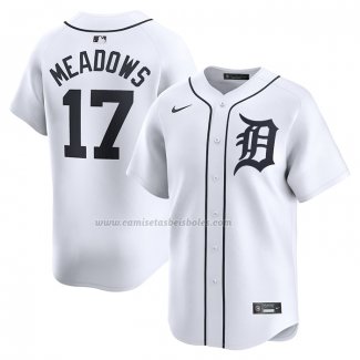 Camiseta Beisbol Hombre Detroit Tigers Austin Meadows Primera Limited Blanco