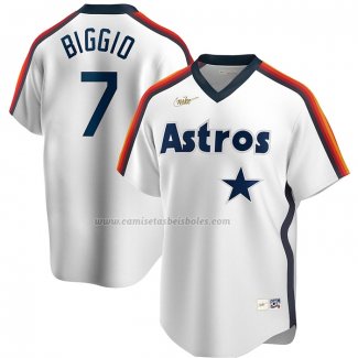 Camiseta Beisbol Hombre Houston Astros Craig Biggio Primera Cooperstown Collection Blanco