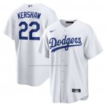 Camiseta Beisbol Hombre Los Angeles Dodgers Clayton Kershaw Primera Replica Blanco