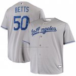 Camiseta Beisbol Hombre Los Angeles Dodgers Mookie Betts Big & Tall Replica Gris Camiseta Beisbol Hombre Los Angeles Dodgers Mookie Betts Big & Tall Replica Gris
