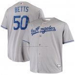 Camiseta Beisbol Hombre Los Angeles Dodgers Mookie Betts Big & Tall Replica Gris