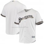 Camiseta Beisbol Hombre Milwaukee Brewers Majestic Primera Cool Base Blanco