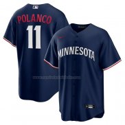 Camiseta Beisbol Hombre Minnesota Twins Jorge Polanco Replica Alterno Azul