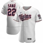 Camiseta Beisbol Hombre Minnesota Twins Miguel Sano Primera Autentico Blanco