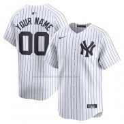Camiseta Beisbol Hombre New York Yankees Primera Limited Personalizada Blanco