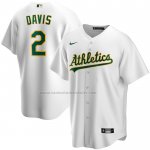 Camiseta Beisbol Hombre Oakland Athletics Khris Davis Primera Replica Blanco Camiseta Beisbol Hombre Oakland Athletics Khris Davis Primera Replica Blanco