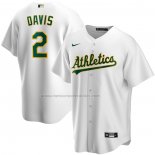 Camiseta Beisbol Hombre Oakland Athletics Khris Davis Primera Replica Blanco