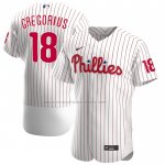 Camiseta Beisbol Hombre Philadelphia Phillies Didi Gregorius Primera Autentico Blanco Camiseta Beisbol Hombre Philadelphia Phillies Didi Gregorius Primera Autentico Blanco