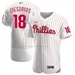 Camiseta Beisbol Hombre Philadelphia Phillies Didi Gregorius Primera Autentico Blanco