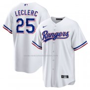 Camiseta Beisbol Hombre Texas Rangers Jose Leclerc Primera Replica Blanco