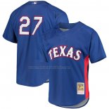 Camiseta Beisbol Hombre Texas Rangers Vladimir Guerrero Mitchell & Ness Cooperstown Collection Mesh Batting Practice Azul