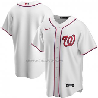Camiseta Beisbol Hombre Washington Nationals Primera Replica Blanco