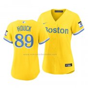 Camiseta Beisbol Mujer Boston Red Sox Tanner Houck 2021 City Connect Replica Oro