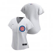 Camiseta Beisbol Mujer Chicago Cubs Replica Primera 2020 Blanco
