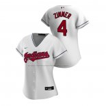 Camiseta Beisbol Mujer Cleveland Guardians Bradley Zimmer Replica Primera 2020 Blanco