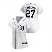 Camiseta Beisbol Mujer Detroit Tigers Jordan Zimmermann Replica Primera 2020 Blanco