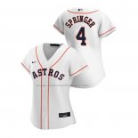 Camiseta Beisbol Mujer Houston Astros George Springer Replica Primera 2020 Blanco