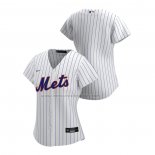 Camiseta Beisbol Mujer New York Mets Replica Primera 2020 Blanco