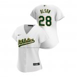 Camiseta Beisbol Mujer Oakland Athletics Matt Olson Replica Primera 2020 Blanco