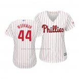 Camiseta Beisbol Mujer Philadelphia Phillies Brandon Workman Cool Base Primera Blanco