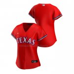 Camiseta Beisbol Mujer Texas Rangers Replica Alterno 2020 Rojo