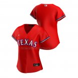 Camiseta Beisbol Mujer Texas Rangers Replica Alterno 2020 Rojo