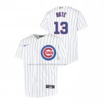 Camiseta Beisbol Nino Chicago Cubs David Bote Replica Primera Blanco