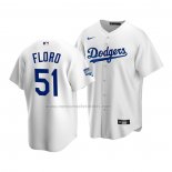Camiseta Beisbol Nino Los Angeles Dodgers Dylan Floro Primera Replica 2020 Blanco