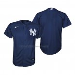 Camiseta Beisbol Nino New York Yankees Replica Alterno Azul